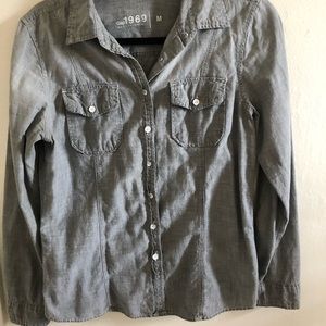 Gray Gap Chambray button down
